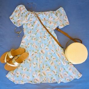 Lovely Day Floral Off Shoulder Dress